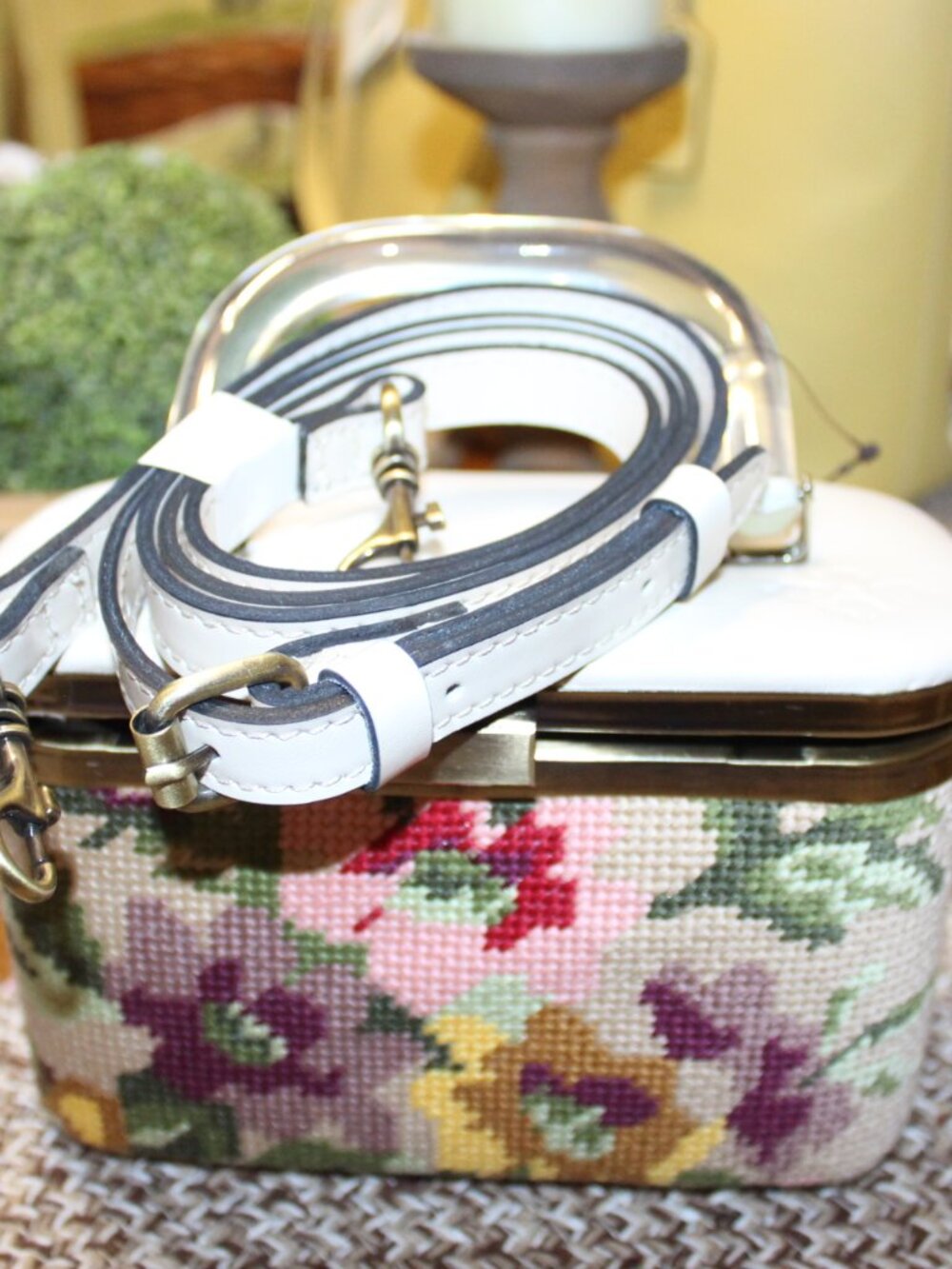NWT Patricia Nash Mortola Top Handle needle point purse and wallet set GORGEOUS! - Picture 5 of 13